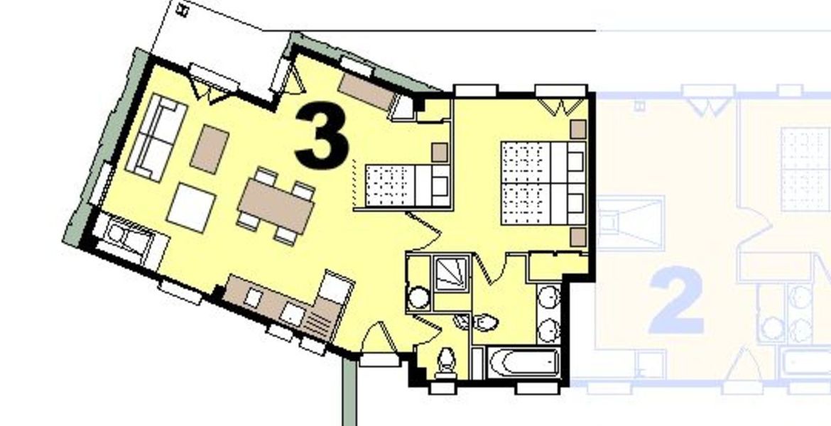 Two bedroom Apartment in Courchevel 1300