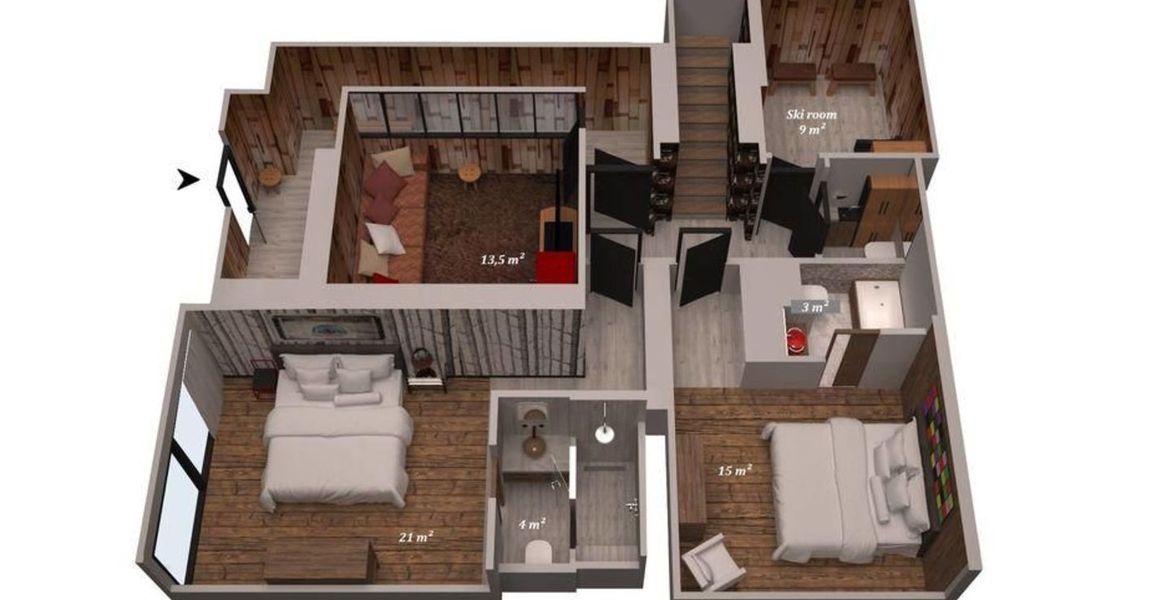 Cozy Chalet in Courchevel 1550