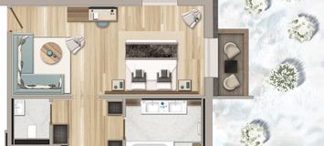 Suite, 58sqm/624 sqft, Mountain view, king or twin 