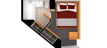 The apartment is a duplex apartment located in Courchevel 