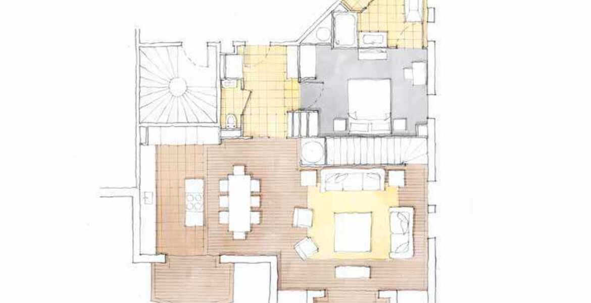 Duplex apartment for rental in Courchevel 1850 with 157 sqm