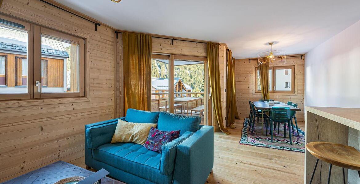 This apartment for rental has two rooms in Courchevel 1650