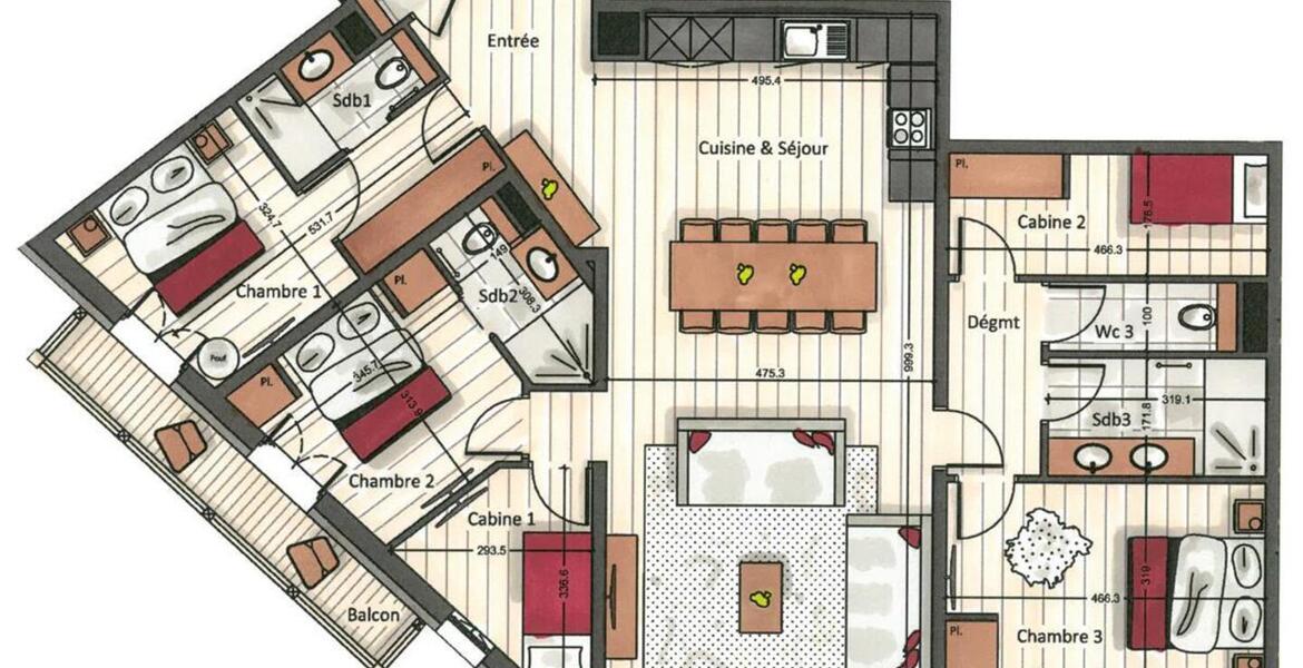 Apartment in Courchevel 1650 Moriond