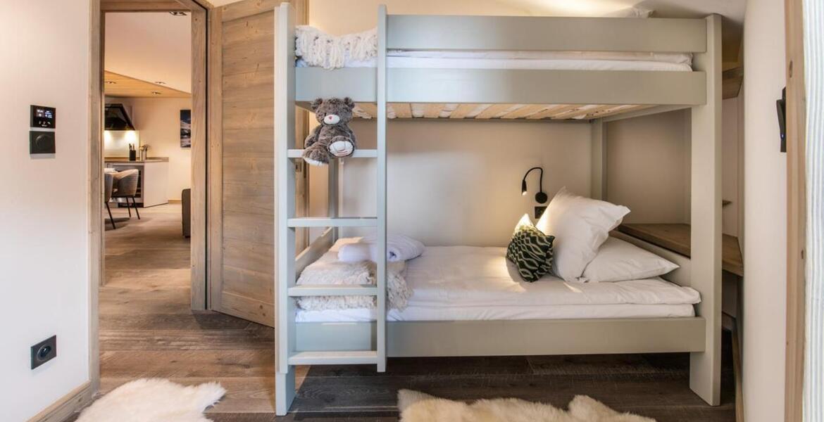 This flat for rental, located in Courchevel 1650 Moriond