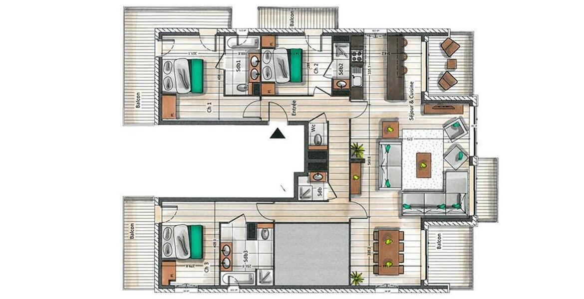 Apartment Courchevel 1650 Moriond Aspen Lodge residence