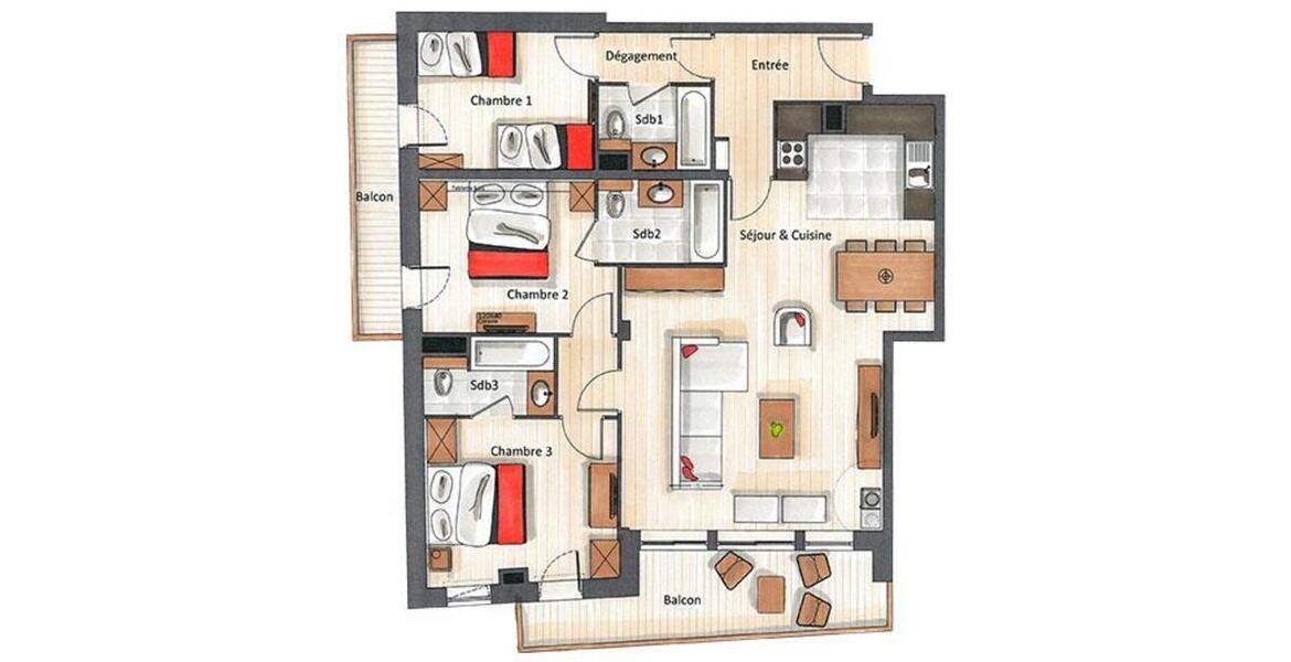 Reantal apartment in Courchevel 1650 