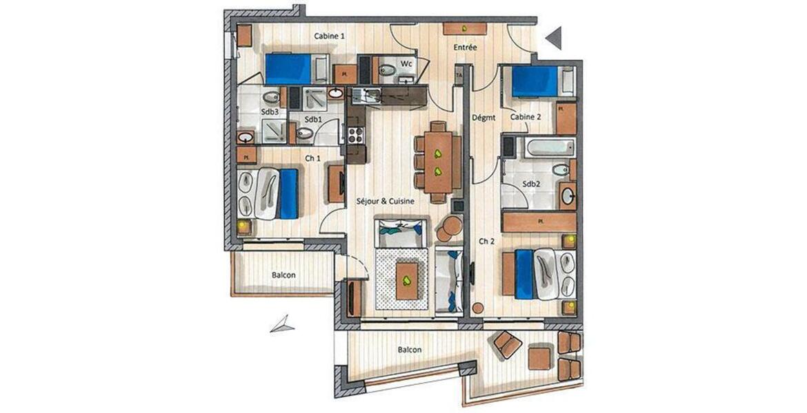 Apartment in Courchevel 1650 Le C residence