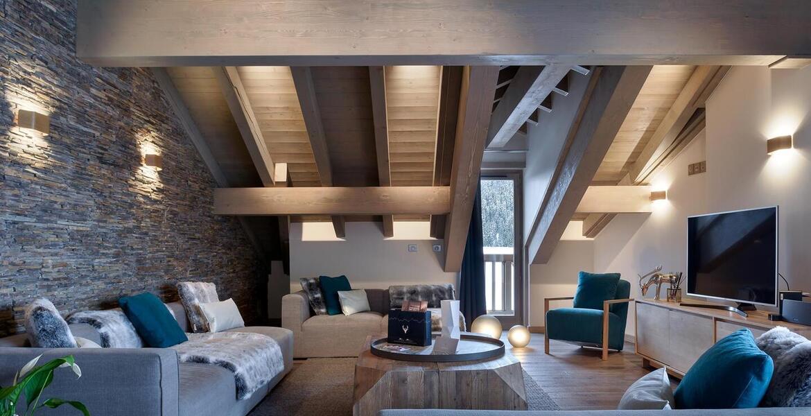 This magnificent penthouse has 3 bedrooms Courchevel