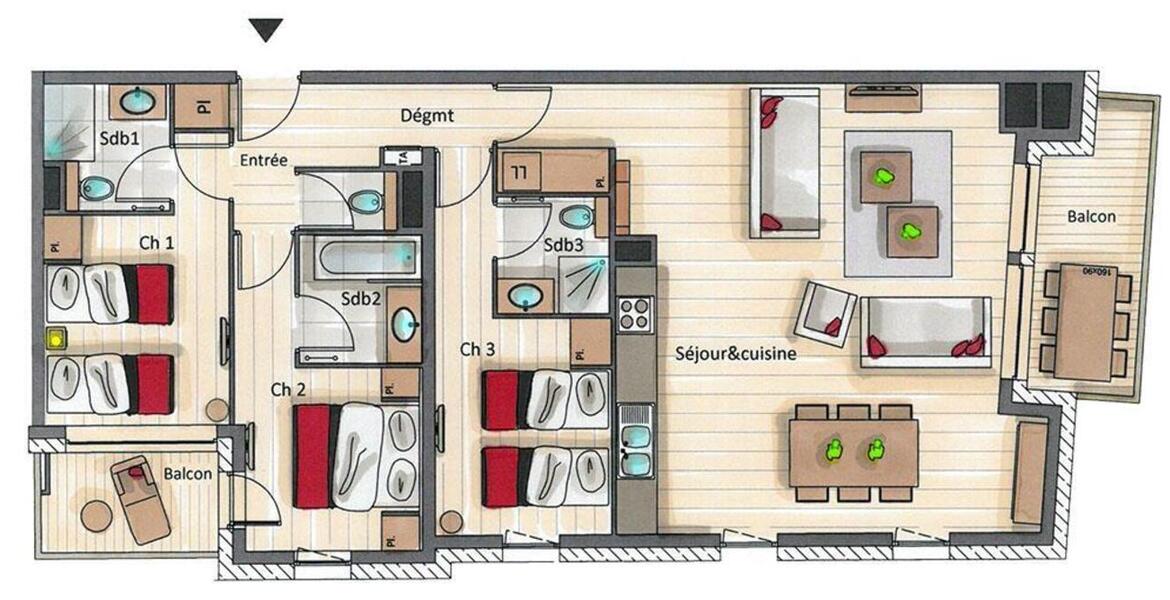 Rental apartment in Courchevel 1650 
