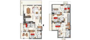 The penthouse for rent in Courchevel 1650 Moriond