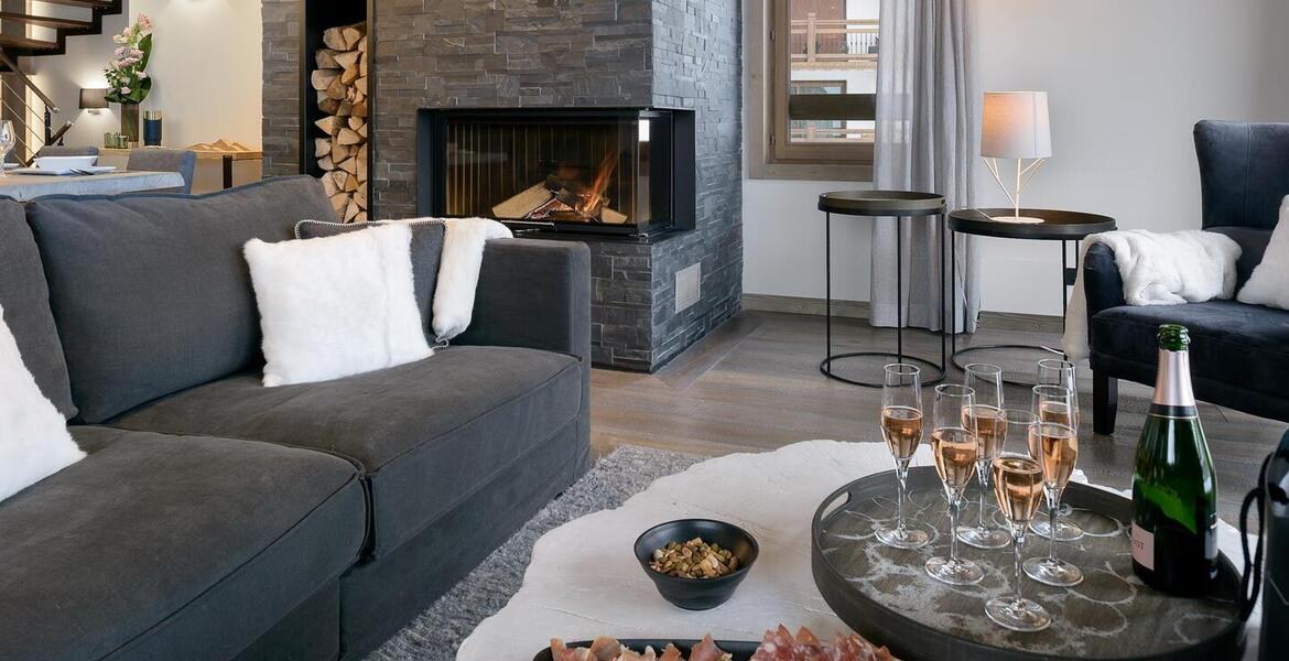 The penthouse, located in Courchevel 1650 Moriond for rent