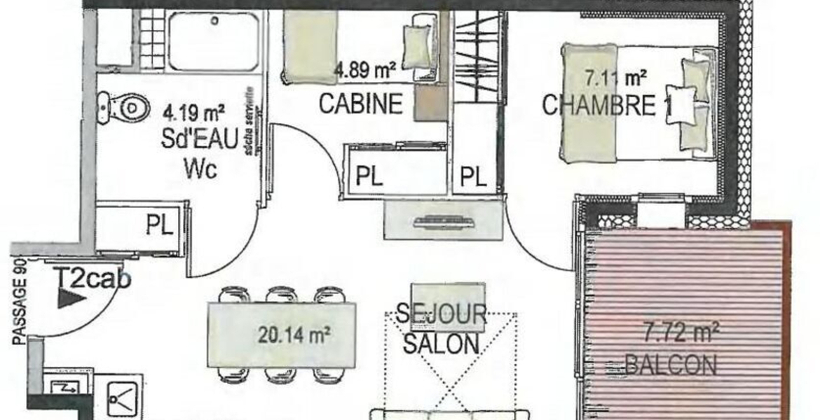 Apartment for rent in Courchevel 1650 Moriond with 36 sqm