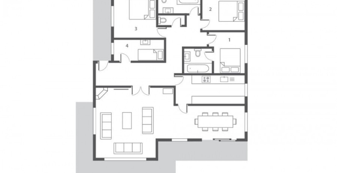 Chalet offers comfortable accommodation for up to 7 guests, 
