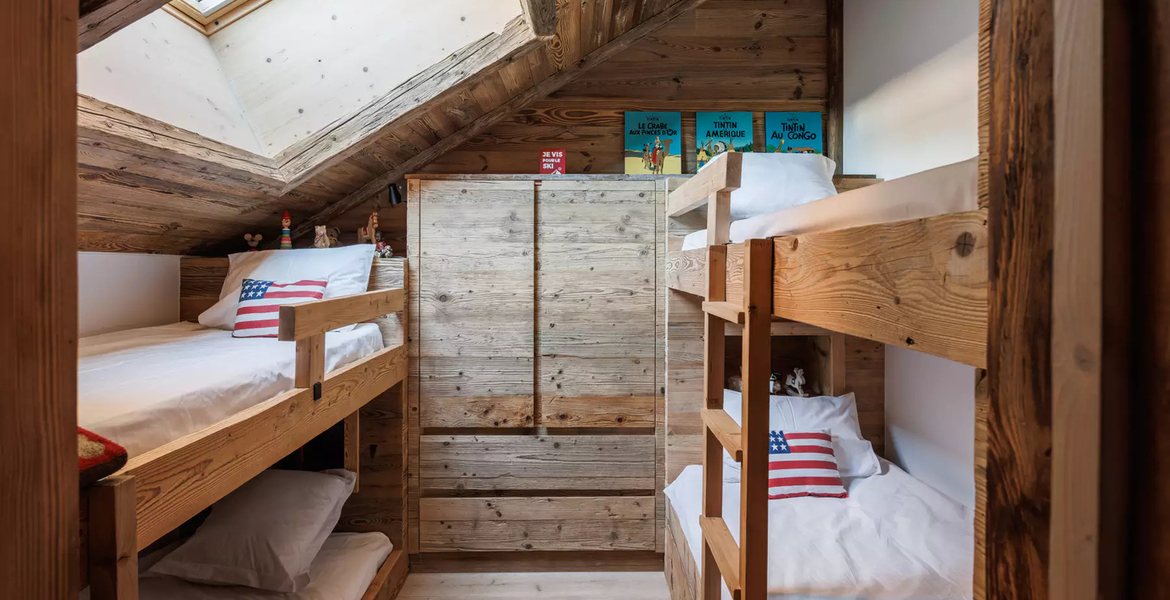 The classic wooden Chalet Méribel French Alps   