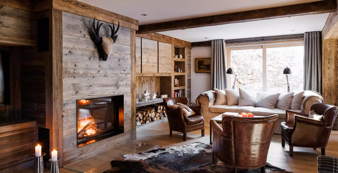 The classic wooden Chalet Méribel French Alps   