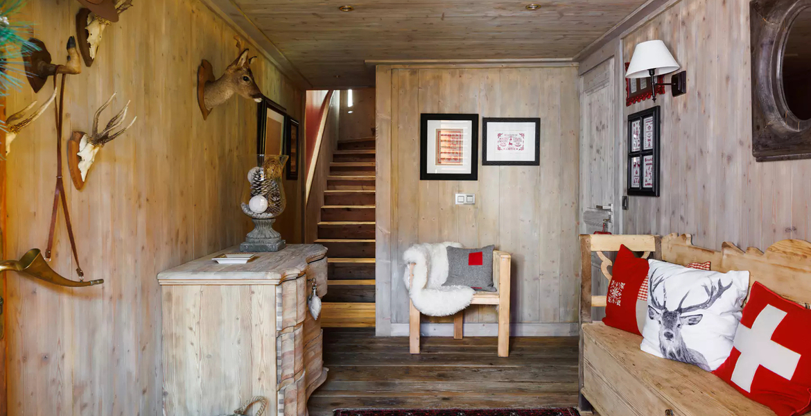 The classic wooden Chalet Méribel French Alps   