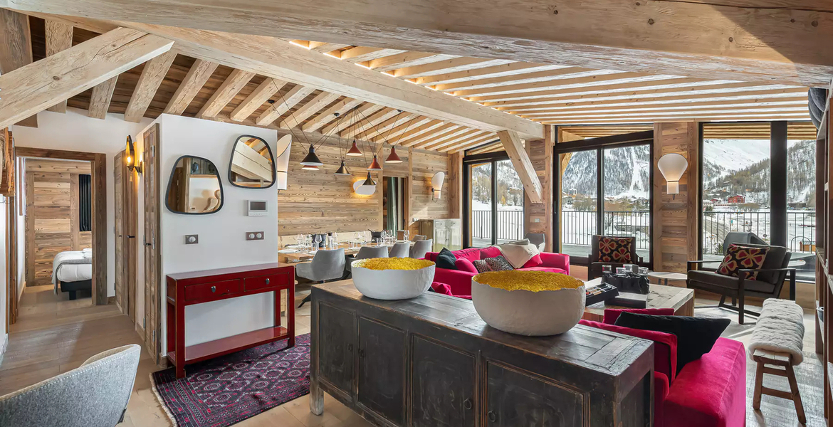 Just a few steps from Val d'Isère's cable cars, the sublime 