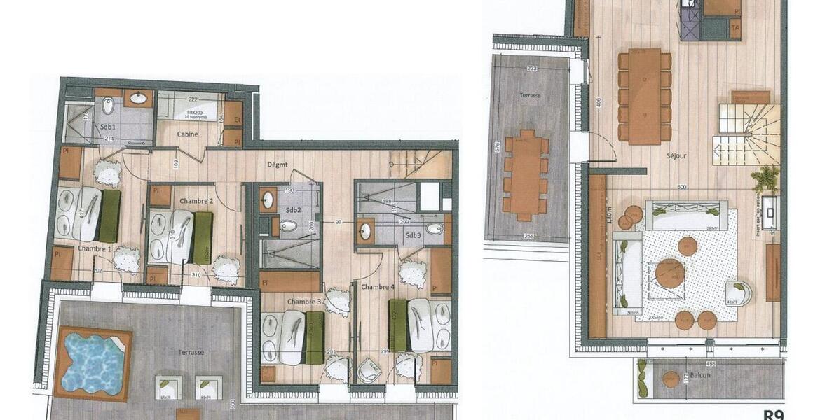 Duplex for rent in Meribel