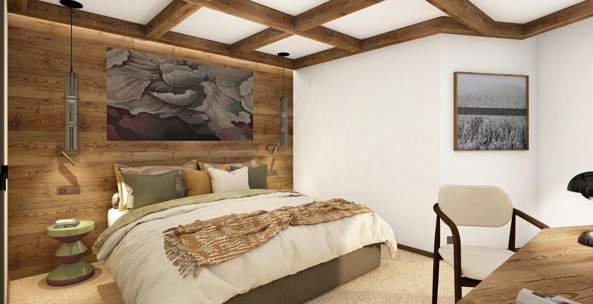 This apartment can host 6 people in its 2 double bedrooms 