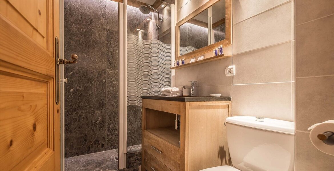 This chalet  is located in the Le Cret area of the resort