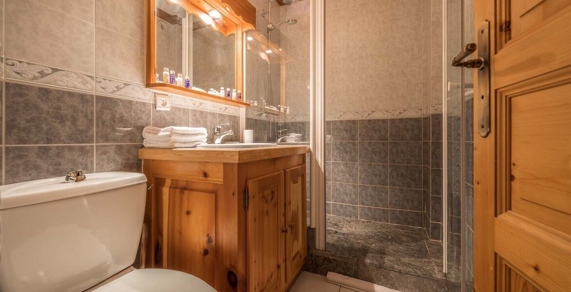 This chalet  is located in the Le Cret area of the resort