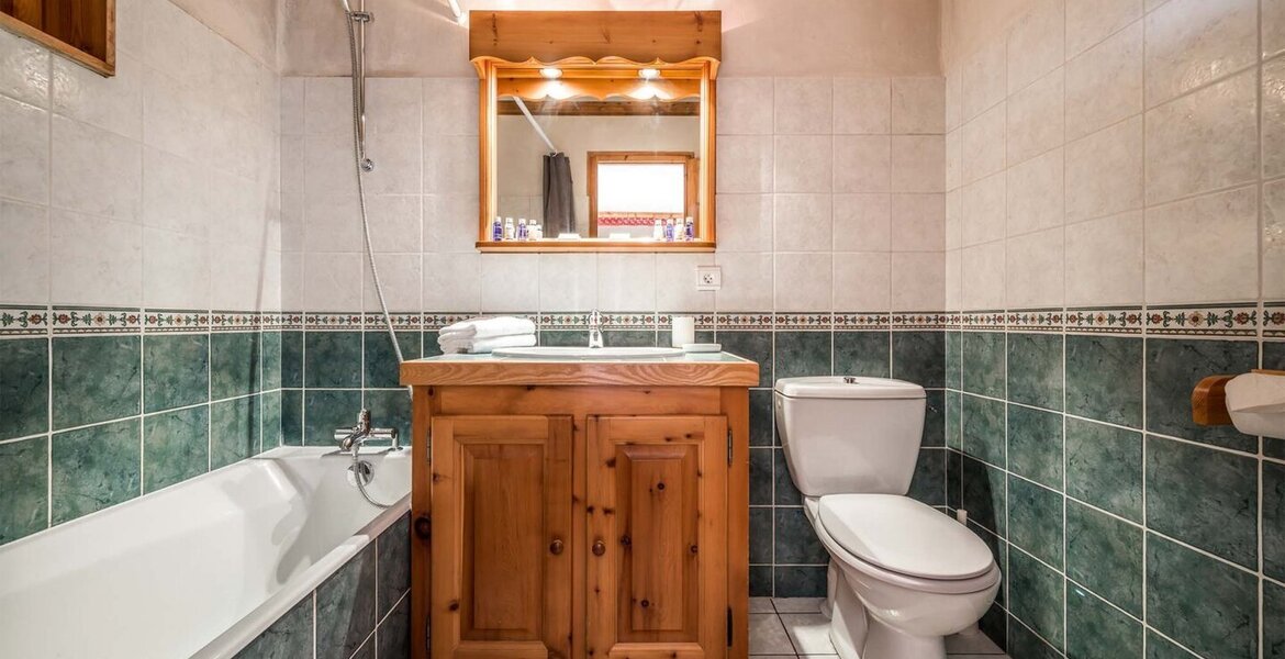 This chalet  is located in the Le Cret area of the resort