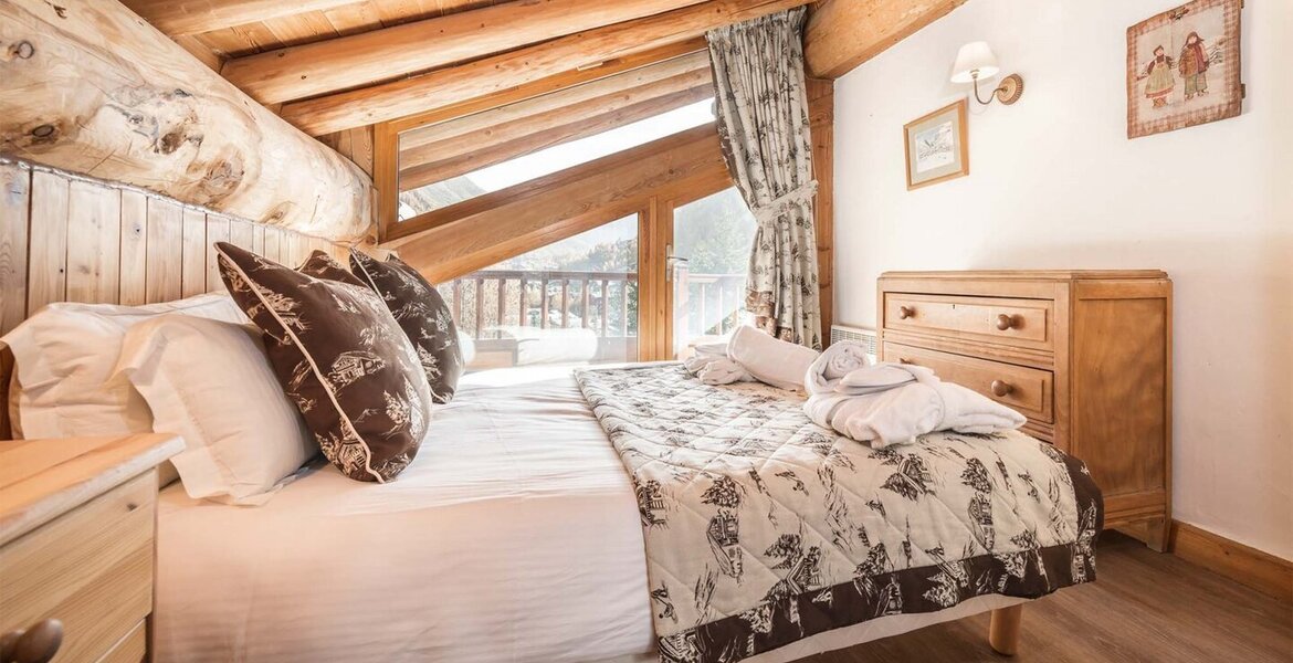 This chalet  is located in the Le Cret area of the resort