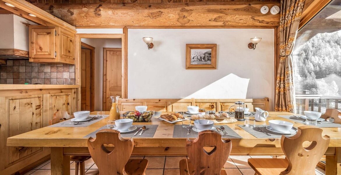 This chalet  is located in the Le Cret area of the resort