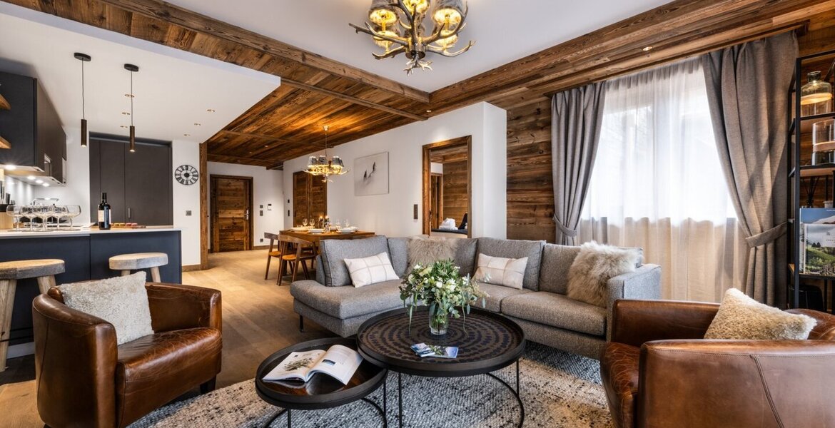 The Meribel flat, located on the 1st floor of the residence