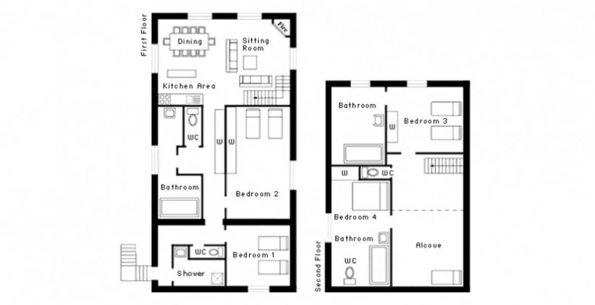 Chalet is a fantastically located eight bed chalet, situated