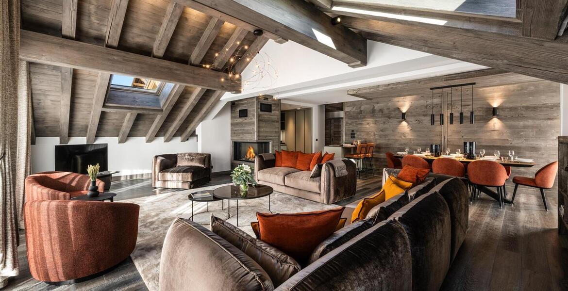 The duplex flat for rent in Meribel