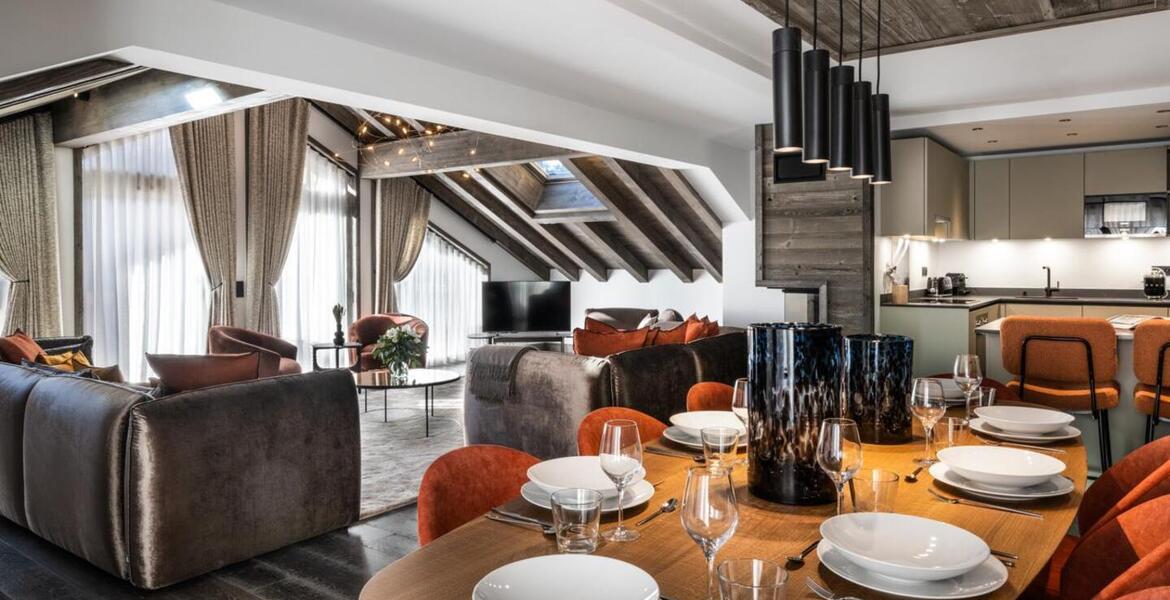 The duplex flat for rent in Meribel