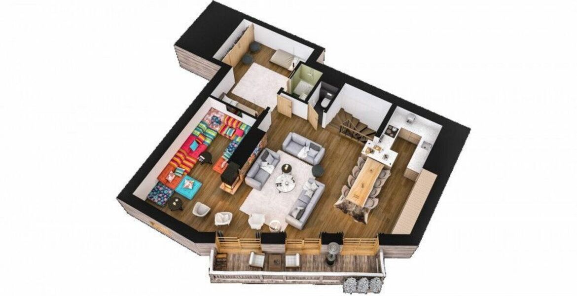 Luxury Ski-In/Ski-Out Duplex Apartment in Courchevel 1850