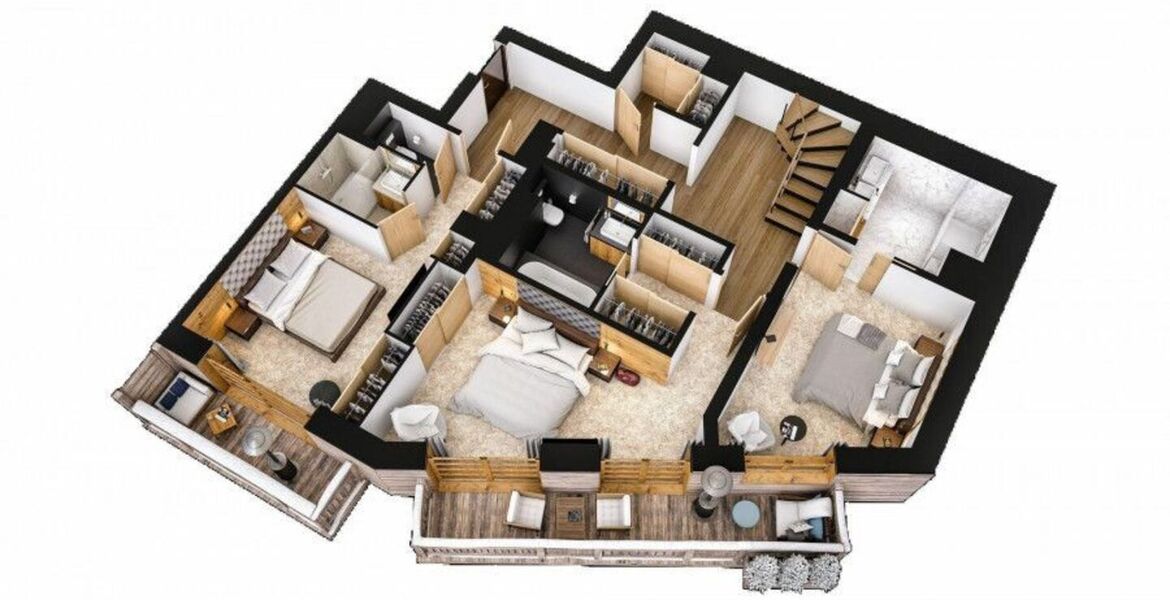 Luxury Ski-In/Ski-Out Duplex Apartment in Courchevel 1850