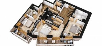 Luxury Ski-In/Ski-Out Duplex Apartment in Courchevel 1850