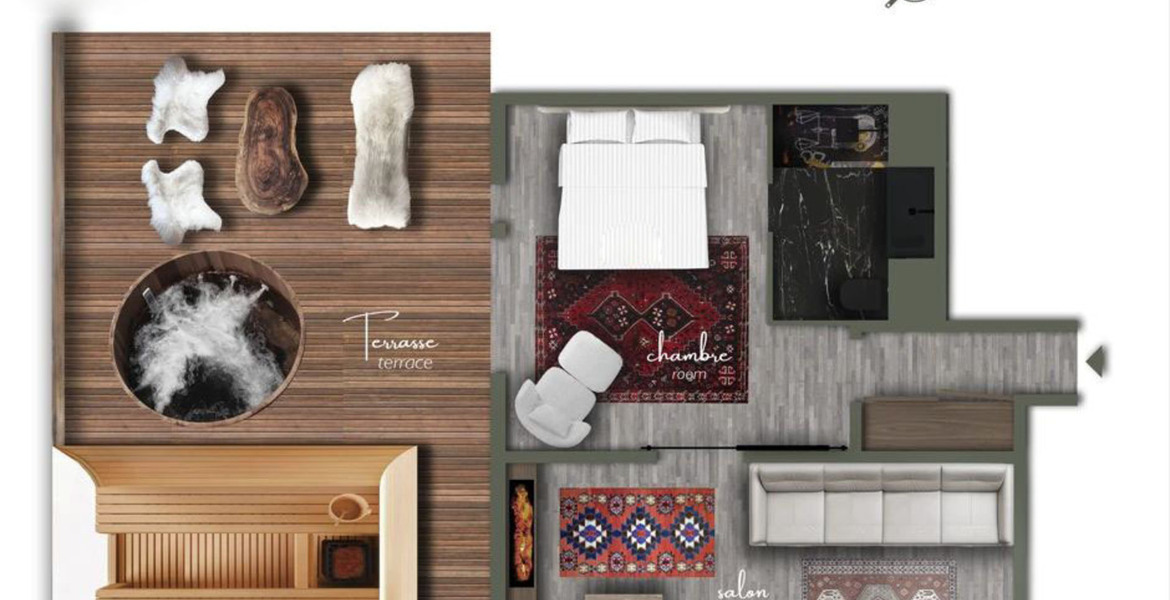 Exclusive Suite with Panoramic Terrace in Courchevel 1850