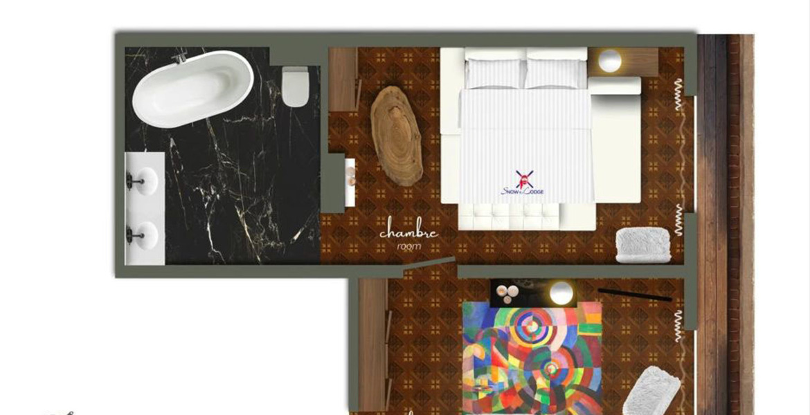 Modern Suite with Balcony in courchevel 1850