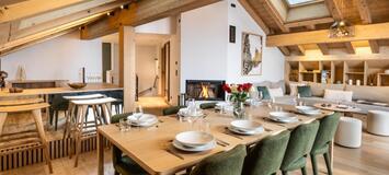 The duplex penthouse in Meribel