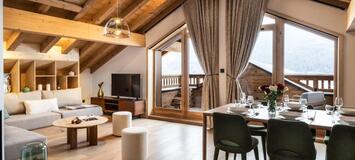 The duplex penthouse in Meribel