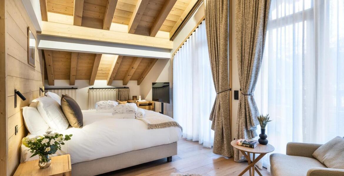 The duplex penthouse in Meribel