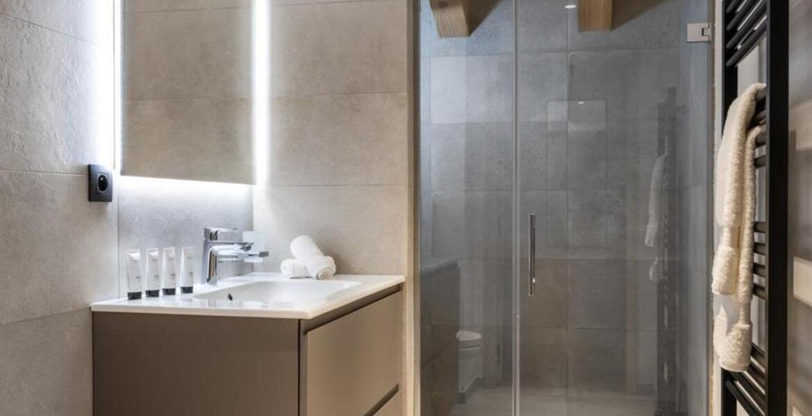The duplex penthouse in Meribel