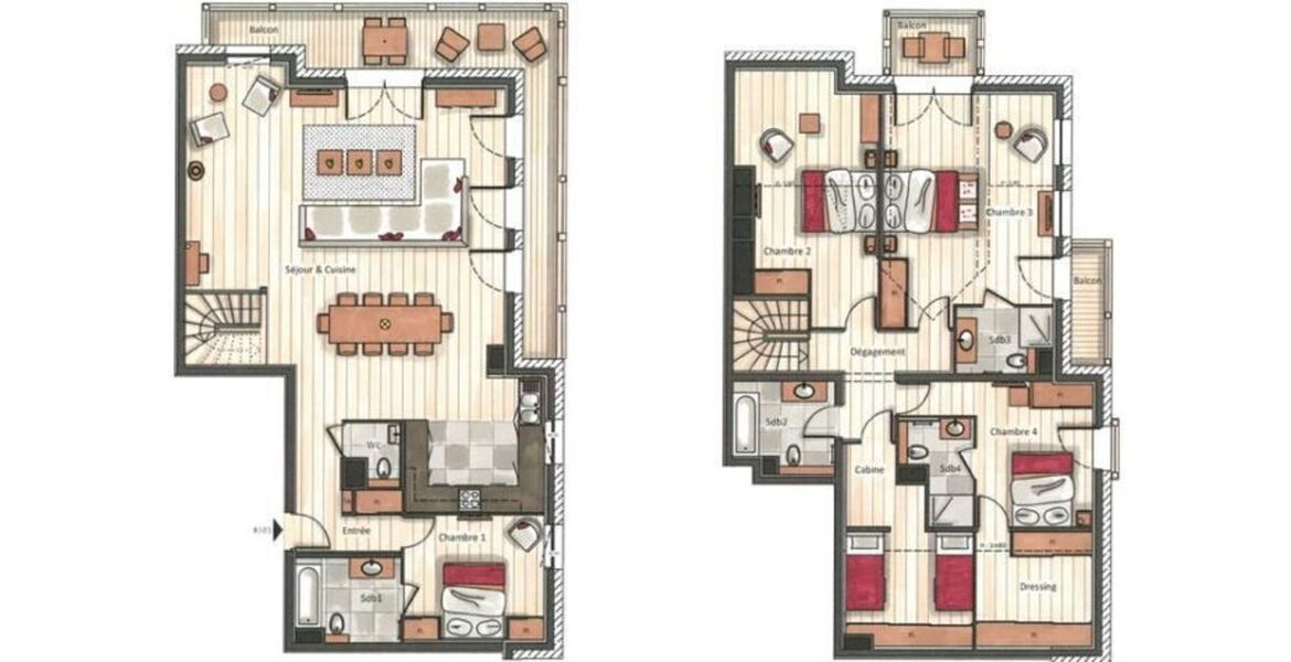 Penthouse for rent in Les Gets