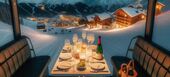 Diner in Piste basher in Courchevel