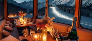 Diner in Piste basher in Courchevel