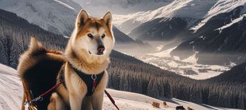 Dog Sledding Trip in Courchevel 1850